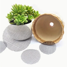 Load image into Gallery viewer, Flower Pot Gasket Ceramic Dark Gray Leak Proof Soil Ultra Large Diameter Breathable Insect Proof Plastic Circular Grid Gasket