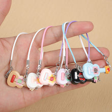 Load image into Gallery viewer, Dollhouse Mini Pendant Guitar Cartoon Cute Little Mini Musical Instrument Ornament Cartoon Pendant Sweet Couple Best Friend Gift