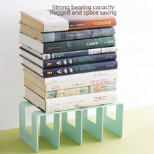 Load image into Gallery viewer, 4 Grid Bookends Stand Bookshelf Desktop Decor Storage Rack Bookend Book Holder School Stationery Office Desktop File Organizer