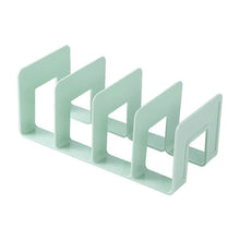Load image into Gallery viewer, 4 Grid Bookends Stand Bookshelf Desktop Decor Storage Rack Bookend Book Holder School Stationery Office Desktop File Organizer