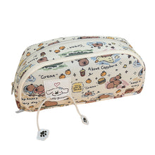 Load image into Gallery viewer, INS Capybara Four-layer Large Capacity Pen Bag Cute Cartoon Pencil Case Stationery Organizer Storage Bag For Students Gift
