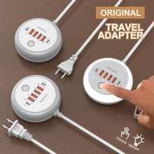 Load image into Gallery viewer, PD 50W Charger USB Type C 6 Ports QC3.0 Mobile Phone Wall Adapter With Touch LED Light For iPhone Samsung Xiaomi Travel Charger