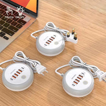 Load image into Gallery viewer, PD 50W Charger USB Type C 6 Ports QC3.0 Mobile Phone Wall Adapter With Touch LED Light For iPhone Samsung Xiaomi Travel Charger