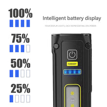 Load image into Gallery viewer, NEW Design Super Bright LED Source Work Lamp with Magnet Alarm SOS Key Chain Power Bank Waterproof Emergency Flashlight