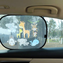 Load image into Gallery viewer, 2Pcs Cartoon Car SunShade Side Window Adsorption SunShade Cover Rear Side Auto Window Sunvisor Mesh For Children Adults