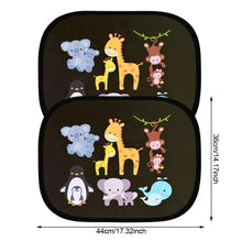 Load image into Gallery viewer, 2Pcs Cartoon Car SunShade Side Window Adsorption SunShade Cover Rear Side Auto Window Sunvisor Mesh For Children Adults