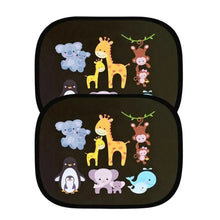 Load image into Gallery viewer, 2Pcs Cartoon Car SunShade Side Window Adsorption SunShade Cover Rear Side Auto Window Sunvisor Mesh For Children Adults