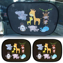 Load image into Gallery viewer, 2Pcs Cartoon Car SunShade Side Window Adsorption SunShade Cover Rear Side Auto Window Sunvisor Mesh For Children Adults