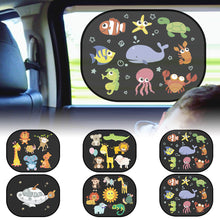 Load image into Gallery viewer, 2Pcs Car SunShade with Storage Bag Side Window Windscreen Roof Window Cartoon For Children Adults Adsorption SunShade Sunvisor
