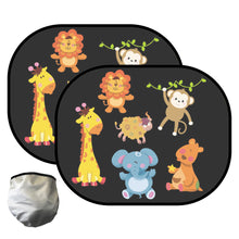 Load image into Gallery viewer, 2Pcs Car SunShade with Storage Bag Side Window Windscreen Roof Window Cartoon For Children Adults Adsorption SunShade Sunvisor