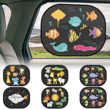 Load image into Gallery viewer, 2Pcs Car SunShade with Storage Bag Side Window Windscreen Roof Window Cartoon For Children Adults Adsorption SunShade Sunvisor