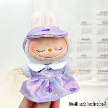 Load image into Gallery viewer, Miniature Colorful Heart Dress Set for 17cm Labubu Dolls Cute DIY Doll Clothes Fashion Accessories Lovely Outfit Gifts for Girls Friends