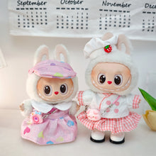 Load image into Gallery viewer, Miniature Colorful Heart Dress Set for 17cm Labubu Dolls Cute DIY Doll Clothes Fashion Accessories Lovely Outfit Gifts for Girls Friends