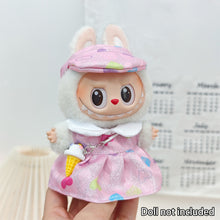 Load image into Gallery viewer, Miniature Colorful Heart Dress Set for 17cm Labubu Dolls Cute DIY Doll Clothes Fashion Accessories Lovely Outfit Gifts for Girls Friends