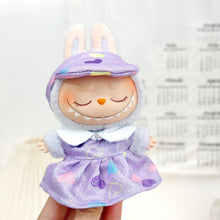 Load image into Gallery viewer, Miniature Colorful Heart Dress Set for 17cm Labubu Dolls Cute DIY Doll Clothes Fashion Accessories Lovely Outfit Gifts for Girls Friends