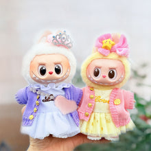 Load image into Gallery viewer, Miniature Colorful Dress and Sweater Set for 17cm Labubu Dolls Cute DIY Doll Clothes Fashion Accessories Lovely Outfit Gifts for Girls Friends