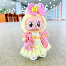 Load image into Gallery viewer, Miniature Colorful Dress and Sweater Set for 17cm Labubu Dolls Cute DIY Doll Clothes Fashion Accessories Lovely Outfit Gifts for Girls Friends