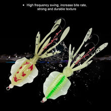 Load image into Gallery viewer, 1PC 10/12/15CM Simulated Squid Lure Bait With Double Hook Sea Fishing Luminous Fake Bait Fishing Supplies