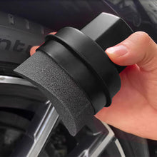 Load image into Gallery viewer, Car Tire Waxing Sponge Wax Applicator Pad with Lid Curved Shaped Easy Waxing Tire Sponge Tire Cleaning Tools