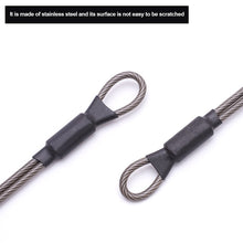 Load image into Gallery viewer, 304 Stainless Steel Safety Tether Cable Wire Rope for Hard Hat Security Helmet Tools Keys Equipment Durable Lanyard