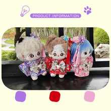 Load image into Gallery viewer, Miniature Kimono Skirt Set for 17cm Labubu Dolls Cute DIY Doll Clothes Fashion Accessories Lovely Outfit Gifts for Girls Friends