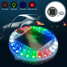 Load image into Gallery viewer, Car Round Solar Energy Warning Light LED Flashlight Indicator In-Night Caution Strobe Warning Light Running Lamp For All Vehicle