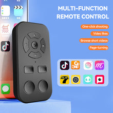Load image into Gallery viewer, 9-Key Wireless Bluetooth Phone Remote Control for Short Videos Auto-Like Browsing Photo Taking eBook Page Turning Compatible for TikTok YouTube Kindle