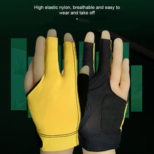 Load image into Gallery viewer, 1PC Professional Three-Finger Billiard Gloves With Non-Slip Mat Lightweight Breathable High Elastic Nylon Gloves Billiard Supplies Accessories