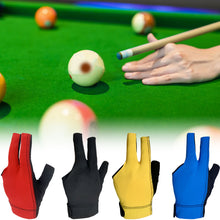 Load image into Gallery viewer, 1PC Professional Three-Finger Billiard Gloves With Non-Slip Mat Lightweight Breathable High Elastic Nylon Gloves Billiard Supplies Accessories