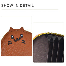 Load image into Gallery viewer, Cat Card Bag for Women Compact and Popular Cute Multi Slot Card Bag PU Leather High-end Cartoon Wallet