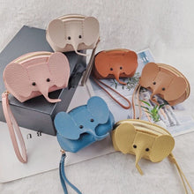 Load image into Gallery viewer, Leather Elephant Change Bag Women's Bag Pendant Creative Card Bag Storage Port Red Envelope Zipper Coin Purse