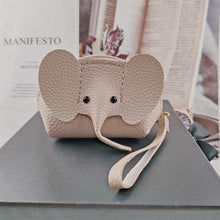 Load image into Gallery viewer, Leather Elephant Change Bag Women's Bag Pendant Creative Card Bag Storage Port Red Envelope Zipper Coin Purse