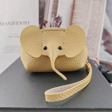 Load image into Gallery viewer, Leather Elephant Change Bag Women's Bag Pendant Creative Card Bag Storage Port Red Envelope Zipper Coin Purse