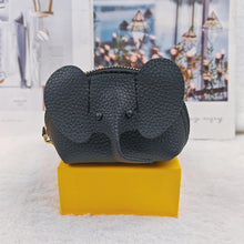 Load image into Gallery viewer, Leather Elephant Change Bag Women's Bag Pendant Creative Card Bag Storage Port Red Envelope Zipper Coin Purse