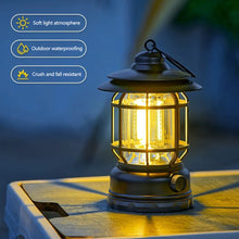 Load image into Gallery viewer, Camping Lamp Outdoor Waterproof Retro Camping Horse Lamp Charging Portable Atmosphere Tent Lamp Portable Camping Lamp