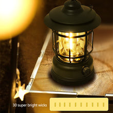 Load image into Gallery viewer, Camping Lamp Outdoor Waterproof Retro Camping Horse Lamp Charging Portable Atmosphere Tent Lamp Portable Camping Lamp