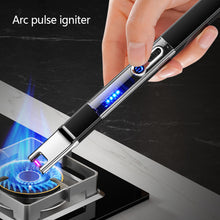Load image into Gallery viewer, Electric Arc Ignition Windproof Pulse Flameless Plasma Ignition Candle Lighters USB Rechargeable Lighter Kitchen Outdoor BBQ