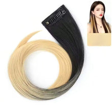 Load image into Gallery viewer, Hanging Ear Dye Wig Piece Female Fashion Spicy Girl Simulation Color Gradient Hair Extension Piece One Piece Natural Seamless Fake Braid
