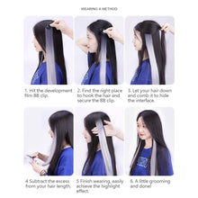 Load image into Gallery viewer, Hanging Ear Dye Wig Piece Female Fashion Spicy Girl Simulation Color Gradient Hair Extension Piece One Piece Natural Seamless Fake Braid