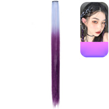 Load image into Gallery viewer, Hanging Ear Dye Wig Piece Female Fashion Spicy Girl Simulation Color Gradient Hair Extension Piece One Piece Natural Seamless Fake Braid
