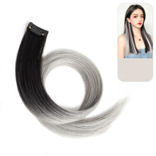 Load image into Gallery viewer, Hanging Ear Dye Wig Piece Female Fashion Spicy Girl Simulation Color Gradient Hair Extension Piece One Piece Natural Seamless Fake Braid