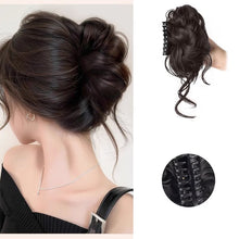 Load image into Gallery viewer, Grasp and Clip Flower Bud Head Temperament Turn Hair Artifact Simulate Hair Wig Headwear Women Elegant Wig