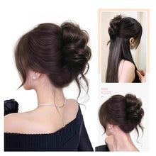 Load image into Gallery viewer, Grasp and Clip Flower Bud Head Temperament Turn Hair Artifact Simulate Hair Wig Headwear Women Elegant Wig