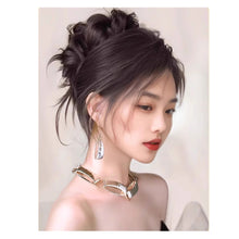 Load image into Gallery viewer, Grasp and Clip Flower Bud Head Temperament Turn Hair Artifact Simulate Hair Wig Headwear Women Elegant Wig