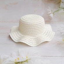 Load image into Gallery viewer, Wavy Edge Cute Straw Hat BJD Straw Hat Pet Hat Cotton Baby Hat Mini Hat Doll Hat Toy Hat Small Hat