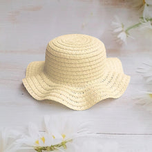 Load image into Gallery viewer, Wavy Edge Cute Straw Hat BJD Straw Hat Pet Hat Cotton Baby Hat Mini Hat Doll Hat Toy Hat Small Hat
