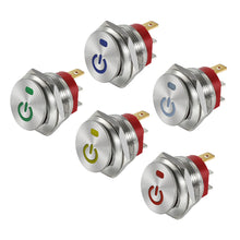 Load image into Gallery viewer, 22mm Metal Car Toggle Switches Button Rocker Switch Stainless Steel 12V 20A Self-locking Two Positions ON-OFF 3 Pins