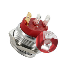 Load image into Gallery viewer, 22mm Metal Car Toggle Switches Button Rocker Switch Stainless Steel 12V 20A Self-locking Two Positions ON-OFF 3 Pins