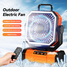 Load image into Gallery viewer, 5400/9000mAh USB Rechargeable Camping Fan Portable Air Circulators Wireless Fans Tent Fan with Hook