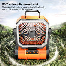 Load image into Gallery viewer, 5400/9000mAh USB Rechargeable Camping Fan Portable Air Circulators Wireless Fans Tent Fan with Hook